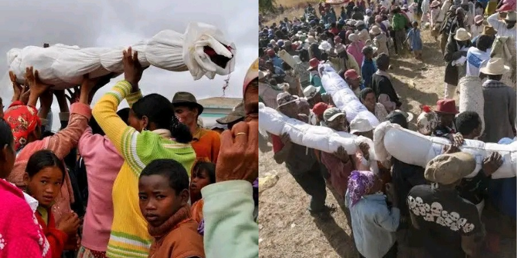 Residents of Madagascar Carry Corpses With Them and Triumphs in a Tradition Known as Famadihana. PHOTO/ File