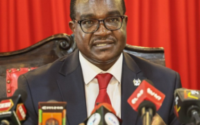 CS Education Julius Ogamba during the release of KJSEA results Image/KNECK/X