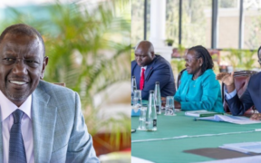 President William Ruto was briefed by Education CS Julius Ogamba ahead of 2025 KCSE results release. PHOTO/PCS.