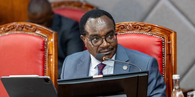 Education CS Julius Ogamba during a meeting with University Councils Image/JO/X