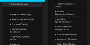 The list shows career pathways for Business Studies and Religious Education for Grade 10 learners as released by the Ministry of Education 