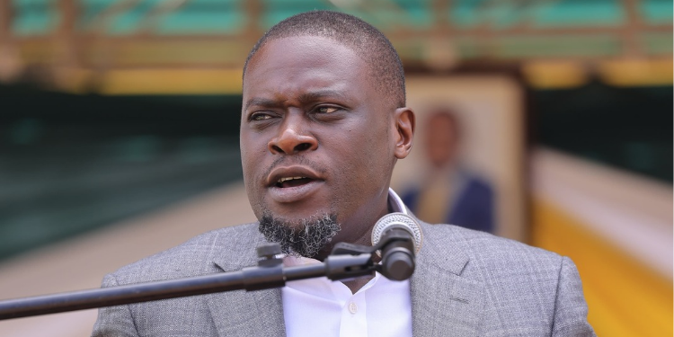 Nairobi County Governor Johnson Sakaja Speaking At Uhuru Park. PHOTO/ File