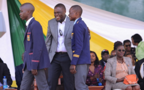 Nairobi City Governor Johnson Sakaja Together With Students From Nairobi County At Uhuru Park While Issuing Education Bursaries. PHOTO/ File