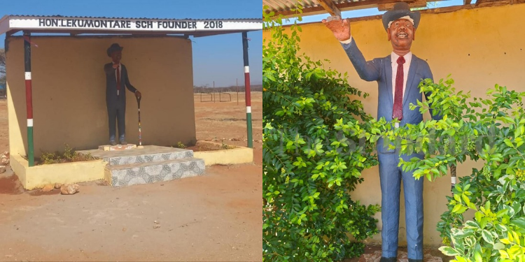 The image shows the statue of Samburu East MP erected at the Uasu Girls Highschool Image/JO/FB