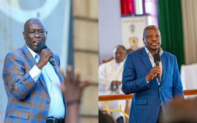 The image is a collage of photo of opposition leader Rigathi Gachagua and Cabinet Secretary for Agriculture Mutahi Kagwe Image/Accounts/X