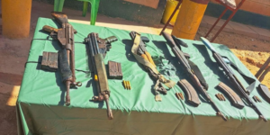 The image shows guns which are normally used by gangs to terrorise people Image/NPS/X