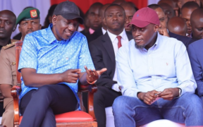 Governor Sakaja pictured with President Ruto during the NYOTA disbursement ceremony at Kasarani Sports Centre Image/Sakaja/X