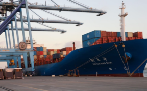 The image shows a container vessel docked at the port of Mombasa Image/KPA/X