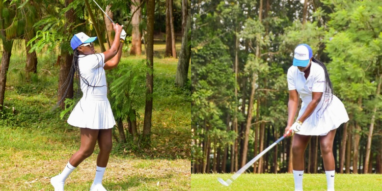 Akothee pictured playing Golf at a Golf Club in Kisii Image/Akothee/FB