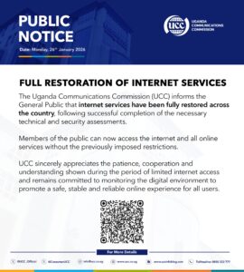 Public Notice on lift if ban on social media 