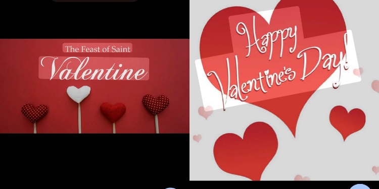 The collage photo shows greeting cards written Happy Valentines Day PHOTO/Pinterest