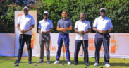 From Left to Right KBL MD Andrew Kilonzo, KOGL Chairman Patrick Obath, Pro Golfer Greg Snow, EABL General Manager, Spirits, Alvin Mbugua, and KOGL Commercial Director Ronald Meru. PHOTO/ KBL