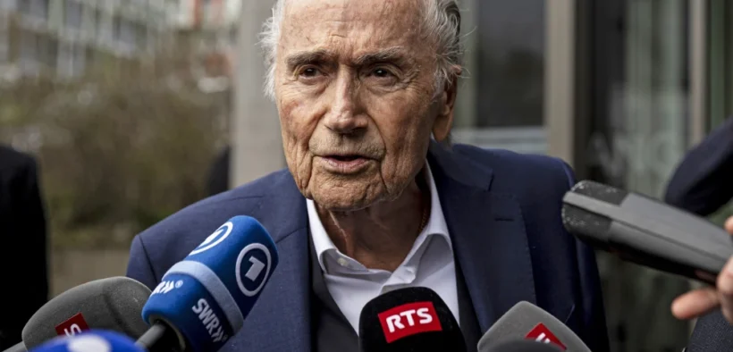 Former FIFA president Sepp Blatter in Muttenz near Basel, Switzerland in March 2025.Sathiri Kelpa / Anadolu via Getty Images