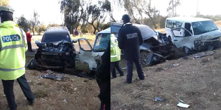 The Wreckage of Mugambi's Car after An Accident This Morning. PHOTO/ File