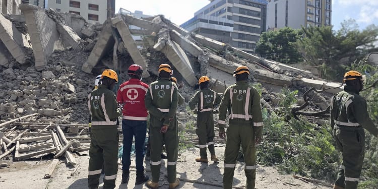 Kenya Red Cross said the building collapsed on the morning of Friday, January 2, in the Shopping Centre area of South C, Nairobi County.