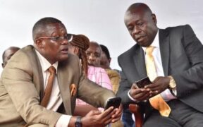 Former DP Rigathi Gachagua and former ICT CS Eliud Owalo.