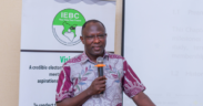 IEBC Chairperson Erastus Ethekon speaking during a validation and close-out workshop on IEBC HR instruments. PHOTO/IEBC X.
