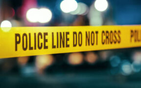 The image shows crime tape in a crime scene Image/Pin