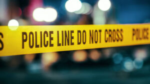 The image shows crime tape in a crime scene Image/Pin