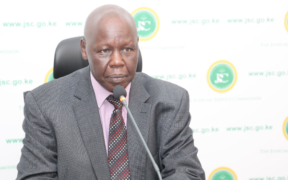 Photo of Senior Counsel Katwa Kigen appearing before the Judicial Service Commission for his Court of Appeal judge interview. PHOTO/JSC