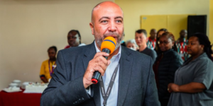 Kenya Airways CEO George Kamal during a past public address. PHOTO/Kenya Airways