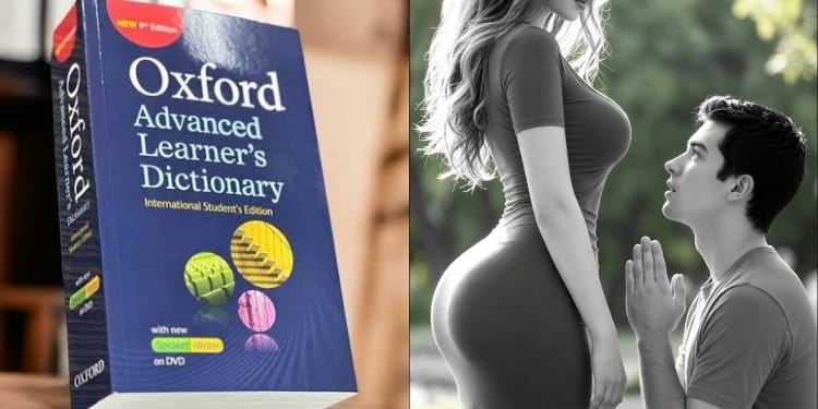 A photo of an oxford dictionary and an AI generated photo. PHOTO/ ABA Bookstore/ Grok