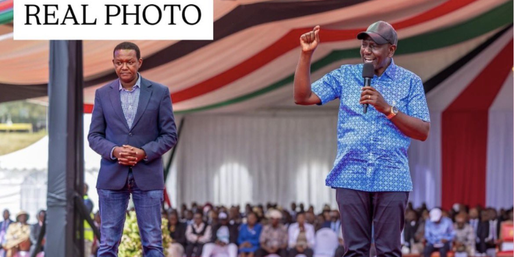 FACT CHECK: Viral Image Showing Alfed Mutua Kneeling Down Before Ruto