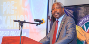 Photo of Vice Chancellor National Intelligence and Research University Dr. James K. Kibon. PHOTO/NIRU