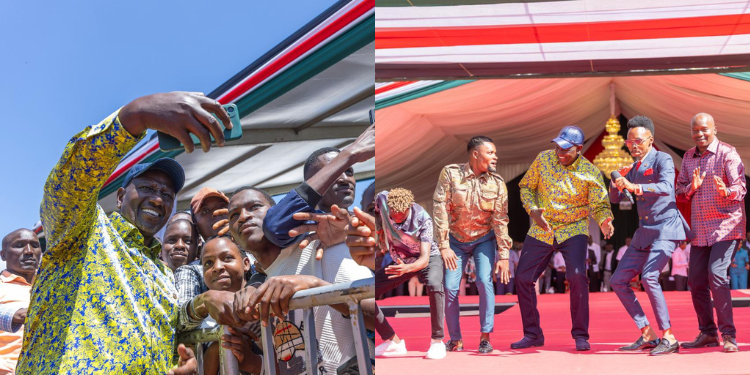 President William Ruto launched the Nyota Start-Up Capital disbursement of KSh147.5 million for 5,901 beneficiaries from Machakos, Kitui and Makueni counties, Kenyatta Stadium, Machakos town on January 15, 2026. PHOTO/PCS.