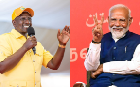 A photo collage of President William Ruto and India Prime Narendra Modi. PHOTO/Courtesy.