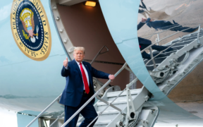 Donald Trump’s plane, Air Force One, was forced to abort its flight to Switzerland on Tuesday and turn back after what officials described as a “minor electrical issue”.