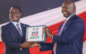 Education CS Juliuas Ogamba with Basic Education PS Julius Bitok. PHOTO/Bitok X.