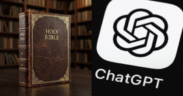 A photo collage of a Bible and ChatGPT logo. PHOTO/Courtesy.