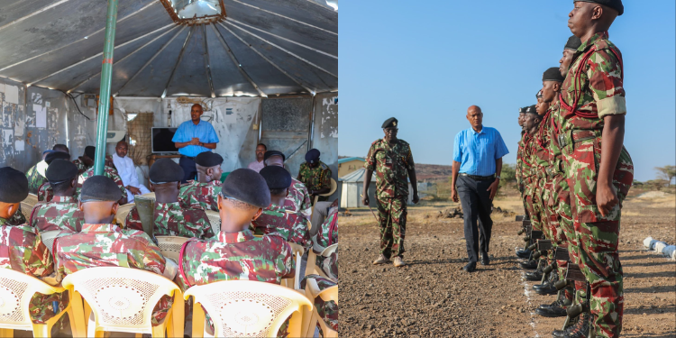 DCI Mohamed I. Amin at the Anti-Stock Theft Unit (ASTU) Camp at Gas in North Horr Sub-County on January 2, 2026. PHOTO/DCI.