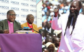 A photo collage of NCCK leaders during a past press conference and Prophet David Owuor. PHOTO/Courtesy.