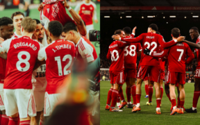 A photo of Arsenal and Liverpool players celebrating after past matches. PHOTO/Arsenal/Liverpool.