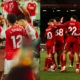 A photo of Arsenal and Liverpool players celebrating after past matches. PHOTO/Arsenal/Liverpool.