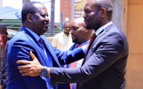 ODM Secretary General Edwin Sifuna with the late Raila Odinga Image/ACC/X