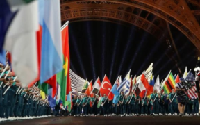 The image shows opening ceremony of the Olympics Image/Noah