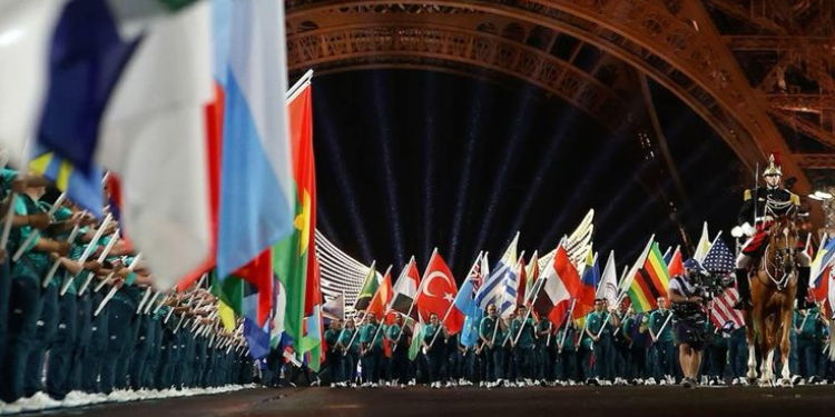The image shows opening ceremony of the Olympics Image/Noah