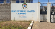 The image shows the entrance to the JKUAT Enterprises Image/File