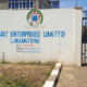 The image shows the entrance to the JKUAT Enterprises Image/File