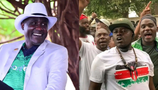 A collage photo of K'ogalo 's die hard fans Jaro Soldier and Taya Dok Photo/File