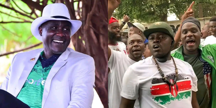 A collage photo of K'ogalo 's die hard fans Jaro Soldier and Taya Dok Photo/File