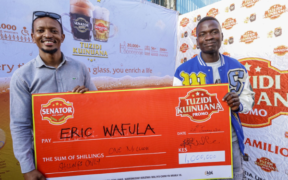 The image shows Eric Wafula,one of the Tuzidi Kuinuana Campaign beneficiaries PHOTO/KBL