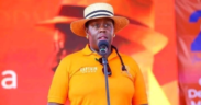 Winnie Odinga pictured addressing the public in an ODM ralleys PHOTO/ODM/X