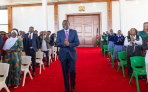 President William Ruto, when he presided overthe Gold Award Presentation to youth under the President’s Award Programme at State House, Nairobi/PCS