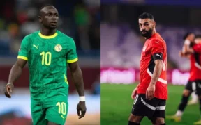 Senegalese Forward(Left) Sadio Mane And Egypt's Forward (Right) Mohamed Salah. PHOTO/ File