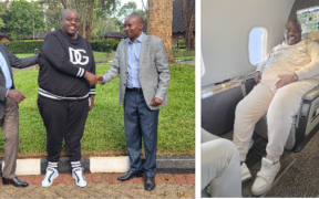 Wicknell Chivayo, Chief Executive Officer of Intratrek Zimbabwe with President William Ruto and Deputy President Kithure Kindiki during a visit to Kenya. PHOTO/Courtesy