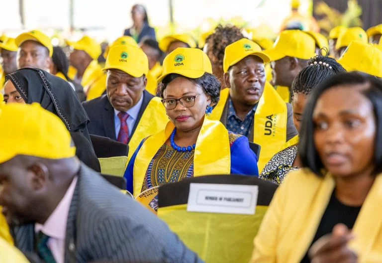 Gathoni wa muchomba among the UDA governing council members at State House. PHOTO/@WilliamsRuto/X